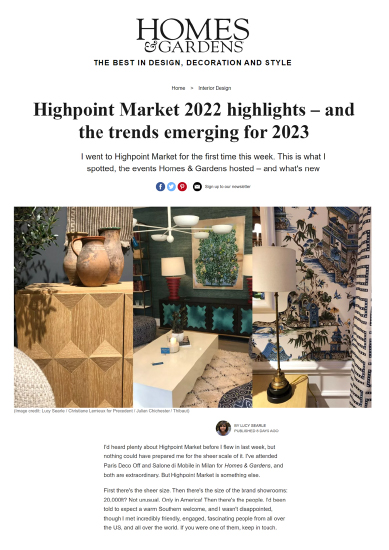 Homes and Gardens Online Oct 2022 - High Point Market - WEB